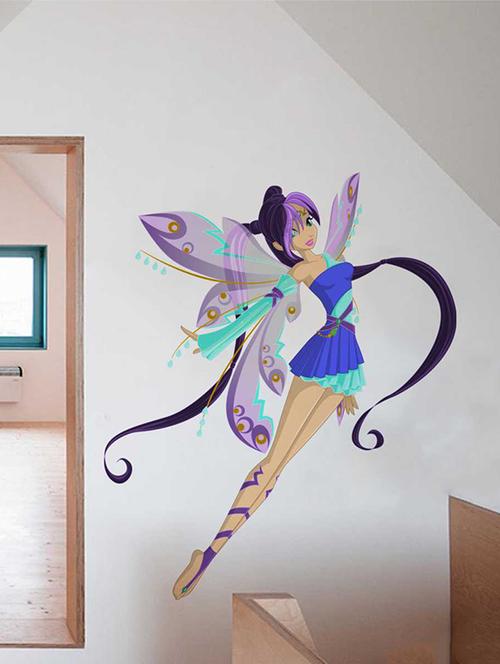 Rawpockets Wall Decals ' Cute Girl Angel' Wall Decal Sticker ' Wall stickers (PVC Vinyl) Multicolour - 15733444 - Standard Image - 1