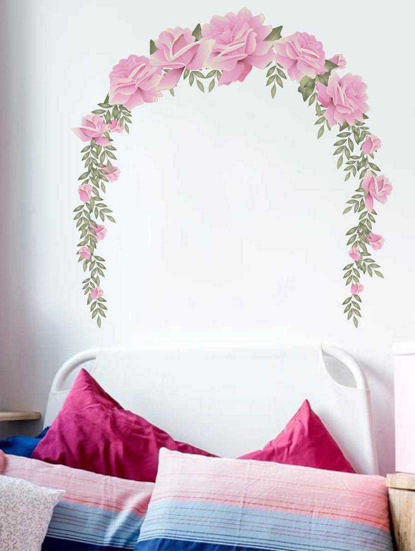Rawpockets Wall Decals ' Rose Decorative Flowers Wall Decal Sticker ' Wall stickers (PVC Vinyl) Multicolour - 15733465 - Zoom Image - 1