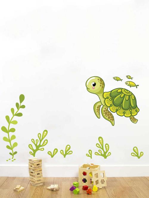 Rawpockets Wall Decals ' Under Water Story Wall Decal Sticker ' Wall stickers (PVC Vinyl) Multicolour - 15733469 - Standard Image - 1
