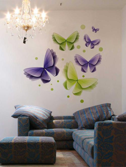 Rawpockets Wall Decals ' 3D Butterflies Wall Decal Sticker ' Wall stickers (PVC Vinyl) Multicolour - 15733470 - Standard Image - 1