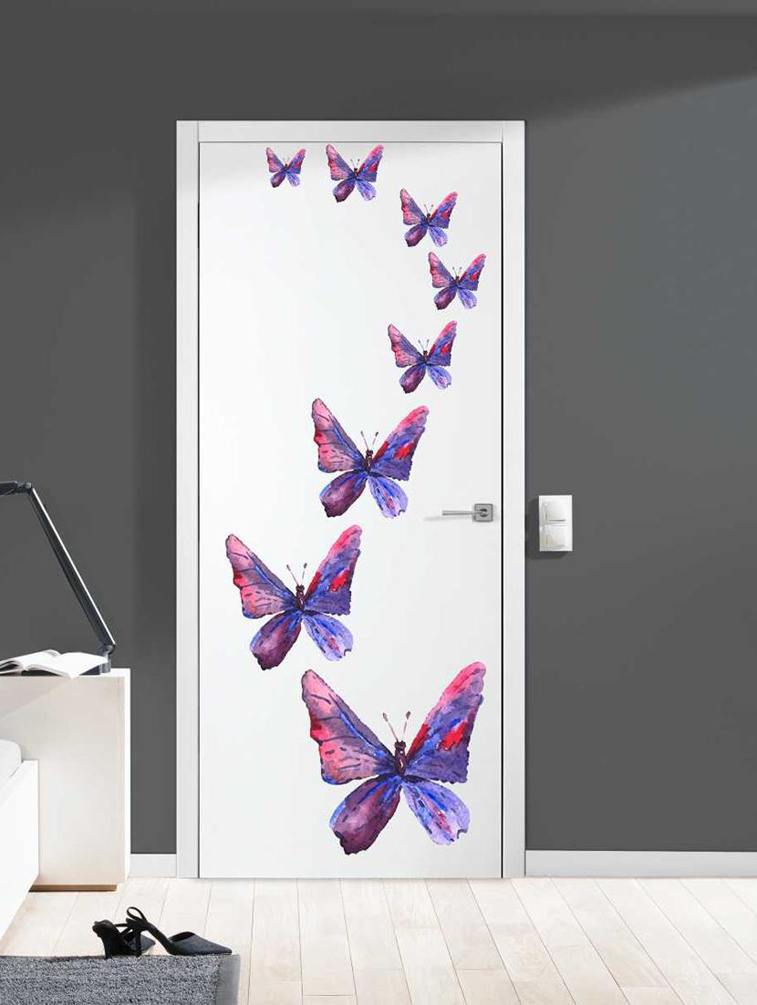 Rawpockets Wall Decals ' Bluish Butterfly' Wall Decal Sticker ' Wall stickers (PVC Vinyl) Multicolour - 15733471 - Zoom Image - 1