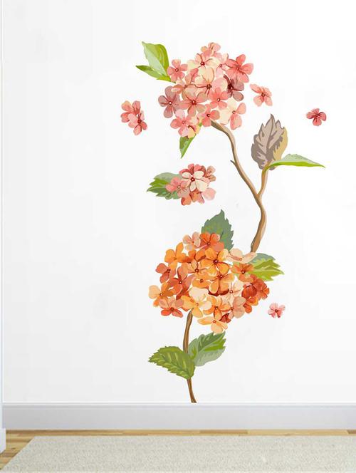 Rawpockets Wall Decals ' Chandni Flower ' Wall Decal Sticker ' Wall stickers (PVC Vinyl) Multicolour - 15733508 - Standard Image - 1