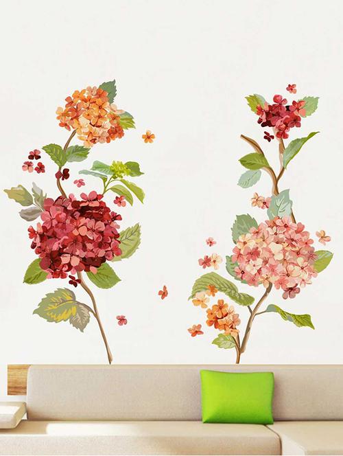 Rawpockets Wall Decals ' Flowers Plant' Wall Decal Sticker ' Wall stickers (PVC Vinyl) Multicolour - 15733518 - Standard Image - 1