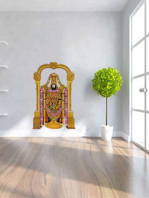Rawpockets Wall Decals ' Lord Venkateswara ' Wall stickers (PVC Vinyl) Multicolour - 15733545 - Standard Image - 1