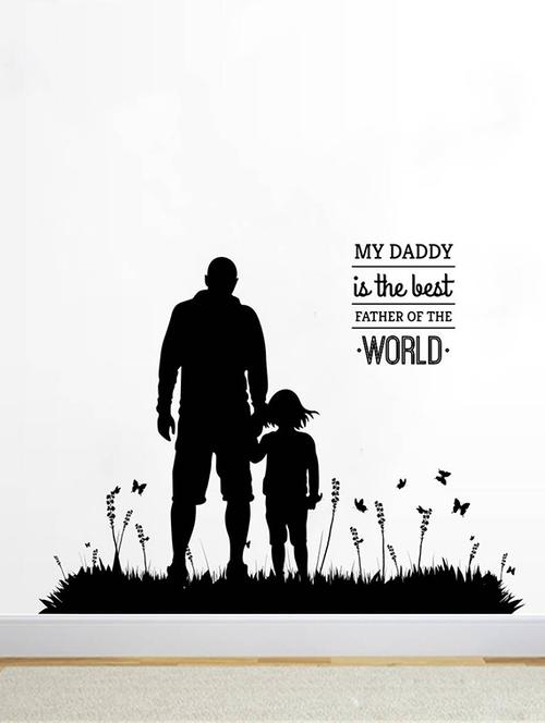 Rawpockets Wall Decals ' My Daddy - The Best ' Wall stickers (PVC Vinyl) Multicolour - 15733556 - Standard Image - 1