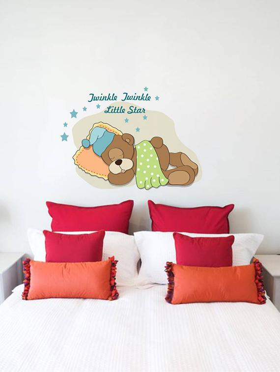 Rawpockets Wall Decals ' Twinkle Twinkle Little Bear ' Wall stickers (PVC Vinyl) Multicolour - 15733564 - Zoom Image - 1