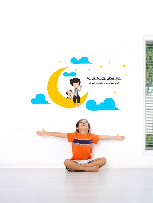 Rawpockets Wall Decals ' Twinkle Twinkle Little Star ' Wall stickers (PVC Vinyl) Multicolour - 15733568 - Standard Image - 1