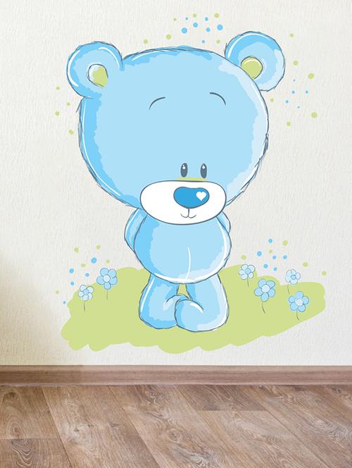 Rawpockets Wall Decals ' Teddy Bear Wall Sticker ' Wall stickers (PVC Vinyl) Multicolour - 15733575 - Standard Image - 1