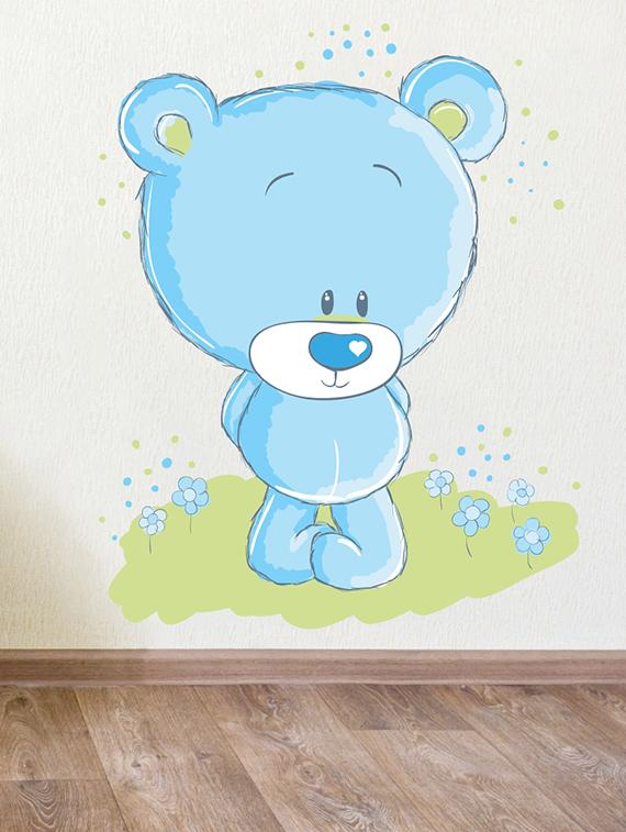 Rawpockets Wall Decals ' Teddy Bear Wall Sticker ' Wall stickers (PVC Vinyl) Multicolour - 15733575 - Zoom Image - 1