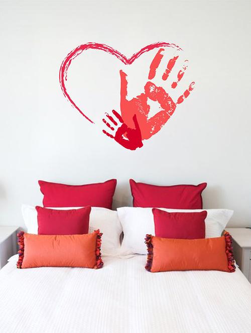 Rawpockets Wall Decals ' Red Heart-In Wall Sticker ' Wall stickers (PVC Vinyl) Multicolour - 15733577 - Standard Image - 1