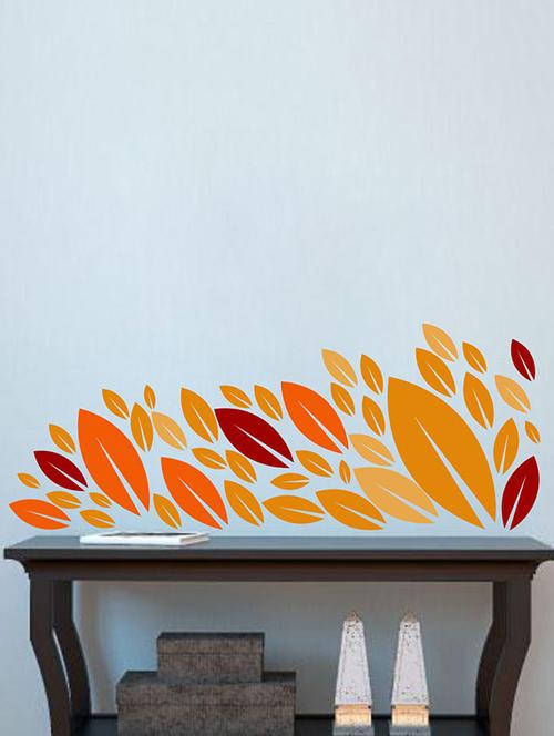 Rawpockets Wall Decals ' Colorful Leaf Decorative Sticker ' Wall stickers (PVC Vinyl) Multicolour - 15733582 - Standard Image - 1