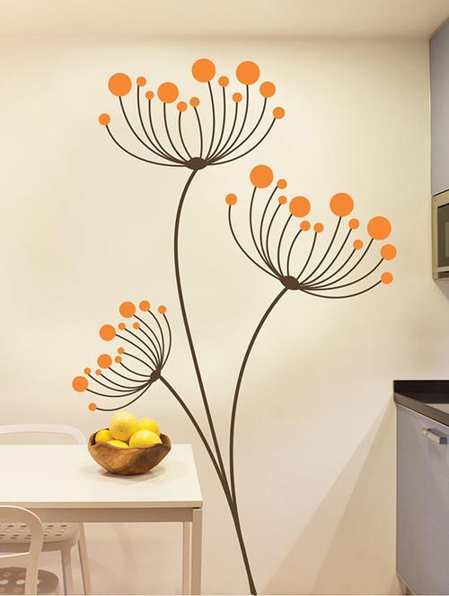 Rawpockets Wall Decals ' Flower Decorative Wall Sticker ' Wall stickers (PVC Vinyl) Multicolour - 15733584 - Standard Image - 1