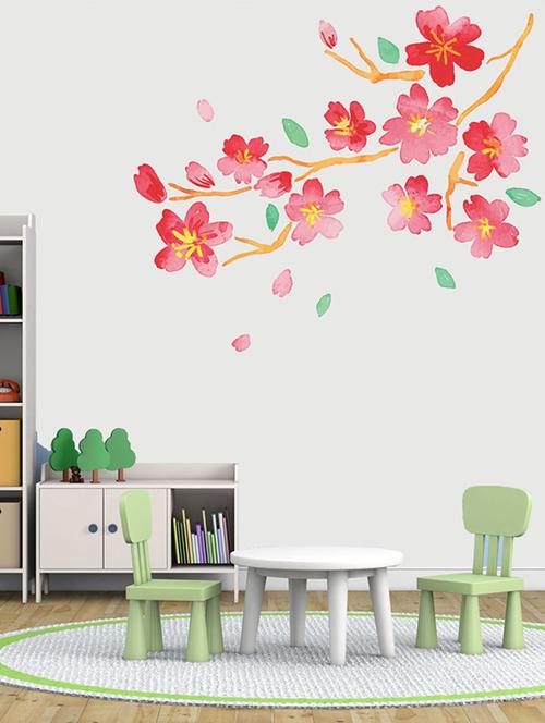 Rawpockets Wall Decals ' Natural Flowers Wall Sticker ' Wall stickers (PVC Vinyl) Multicolour - 15733586 - Standard Image - 1