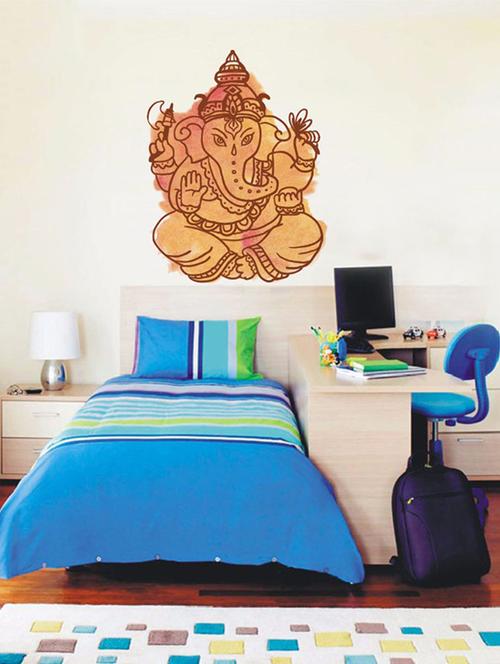 Rawpockets Wall Decals ' Ganapathi Bapa Wall Sticker ' Wall stickers (PVC Vinyl) Multicolour - 15733593 - Standard Image - 1