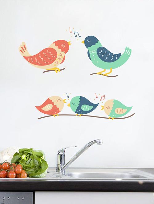 Rawpockets Wall Decals ' Humming Bird Wall Sticker ' Wall stickers (PVC Vinyl) Multicolour - 15733603 - Standard Image - 1