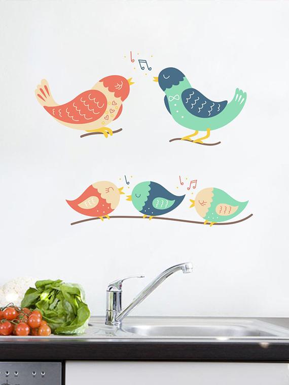 Rawpockets Wall Decals ' Humming Bird Wall Sticker ' Wall stickers (PVC Vinyl) Multicolour - 15733603 - Zoom Image - 1