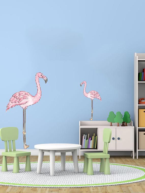 Rawpockets Wall Decals ' Pink Heron Wall Sticker ' Wall stickers (PVC Vinyl) Multicolour - 15733606 - Zoom Image - 1