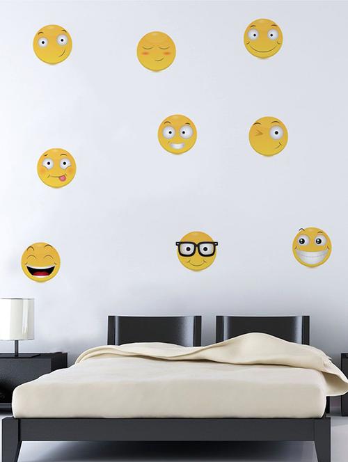 Rawpockets Wall Decals ' Smiley Wall Sticker ' Wall stickers (PVC Vinyl) Multicolour - 15733611 - Standard Image - 1