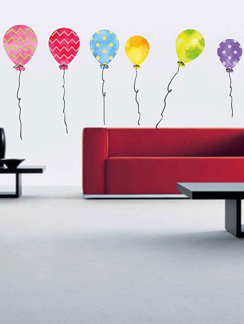 Rawpockets Wall Decals ' Ballons Wall Sticker ' Wall stickers (PVC Vinyl) Multicolour - 15733612 - Standard Image - 1