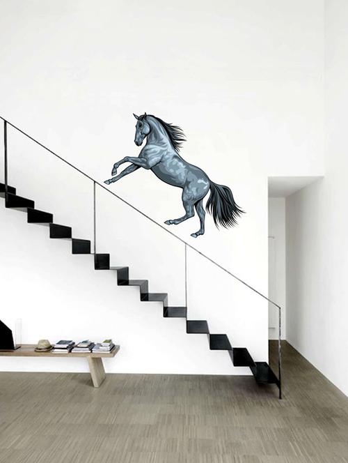 Rawpockets Wall Decals ' Wild Horse Wall Sticker ' Wall stickers (PVC Vinyl) Multicolour - 15733632 - Standard Image - 1