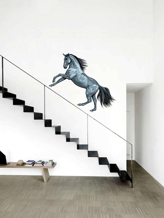 Rawpockets Wall Decals ' Wild Horse Wall Sticker ' Wall stickers (PVC Vinyl) Multicolour - 15733632 - Zoom Image - 1