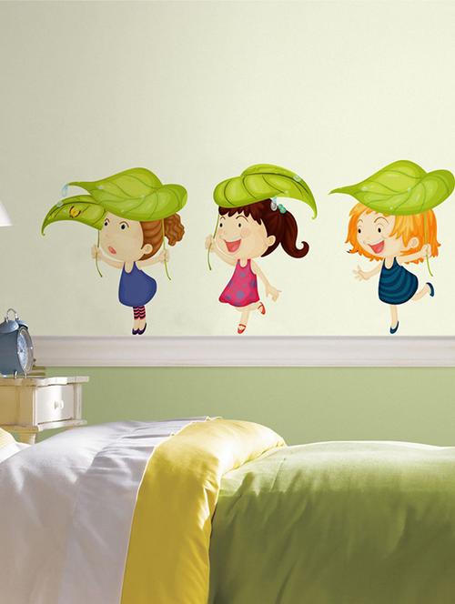 Rawpockets Wall Decals ' Girls Play Wall Sticker ' Wall stickers (PVC Vinyl) Multicolour - 15733661 - Standard Image - 1