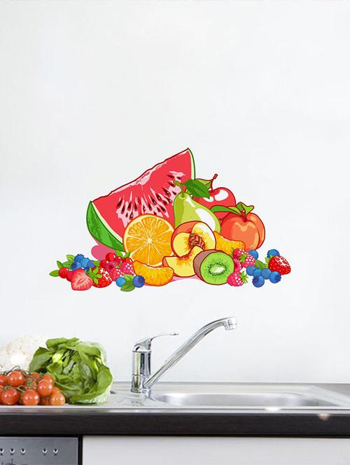 Rawpockets Wall Decals ' Fruits Wall Sticker ' Wall stickers (PVC Vinyl) Multicolour - 15733670 - Standard Image - 1