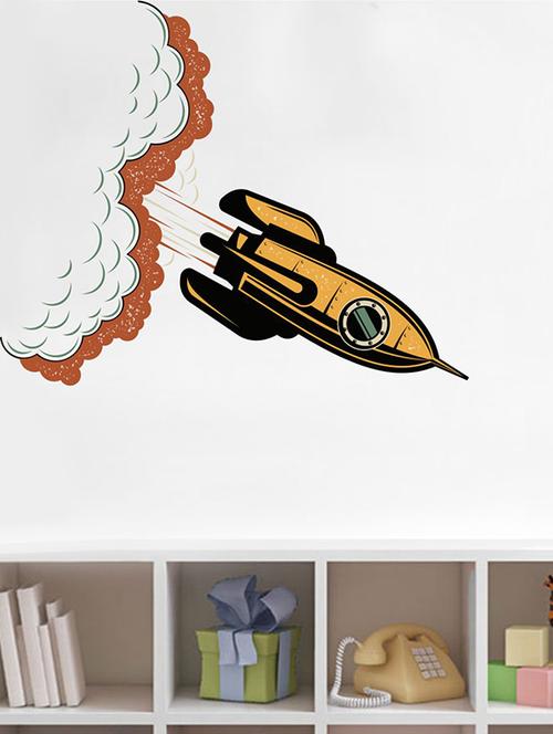 rawpockets wall decals ' rocket launch wall sticker ' wall stickers (pvc vinyl) multicolour - 15733671 - Very Small Image - 1