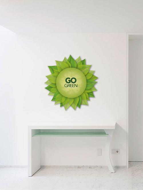 Rawpockets Wall Decals ' Go Green Wall Sticker ' Wall stickers (PVC Vinyl) Multicolour - 15733678 - Standard Image - 1