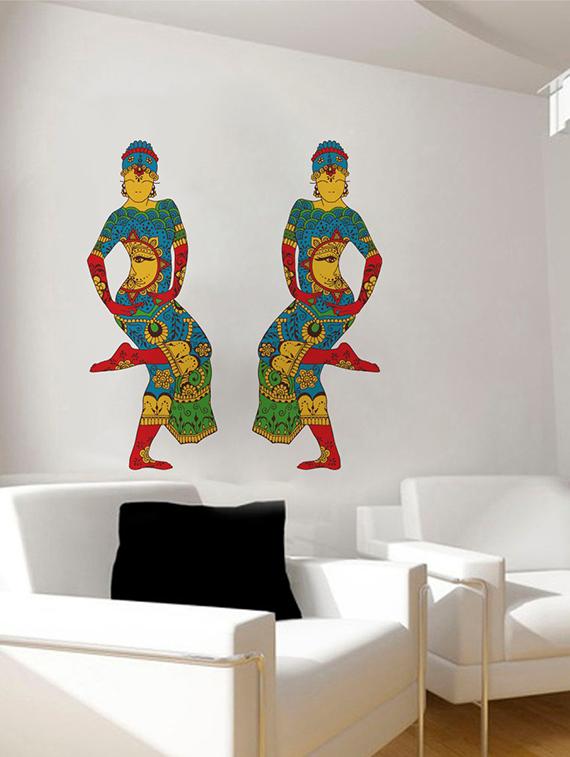 Rawpockets Wall Decals ' Decorative Classical Dance Wall Sticker ' Wall stickers (PVC Vinyl) Multicolour - 15733721 - Zoom Image - 1