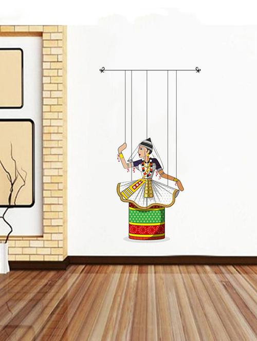 Rawpockets Wall Decals ' Manipuri Puppet Dance ' Wall stickers (PVC Vinyl) Multicolour - 15733730 - Standard Image - 1