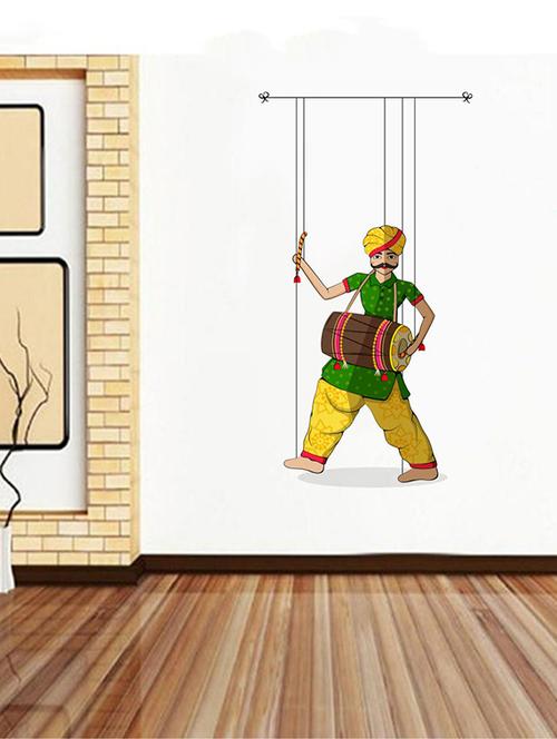 Rawpockets Wall Decals ' Puppet Dance with Dhola ' Wall stickers (PVC Vinyl) Multicolour - 15733737 - Standard Image - 1
