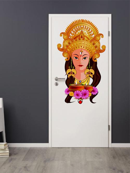 Rawpockets Wall Decals ' Goddess Kali Devi ' Wall stickers (PVC Vinyl) Multicolour - 15733743 - Standard Image - 1