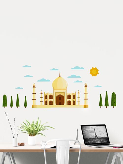 Rawpockets Wall Decals ' Tajmahal ' Wall stickers (PVC Vinyl) Multicolour - 15733749 - Standard Image - 1