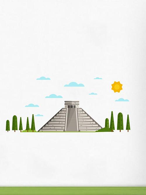 Rawpockets Wall Decals ' Pyramid ' Wall stickers (PVC Vinyl) Multicolour - 15733751 - Standard Image - 1