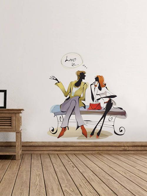 Rawpockets Wall Decals ' Love Couples ' Wall stickers (PVC Vinyl) Multicolour - 15733755 - Standard Image - 1