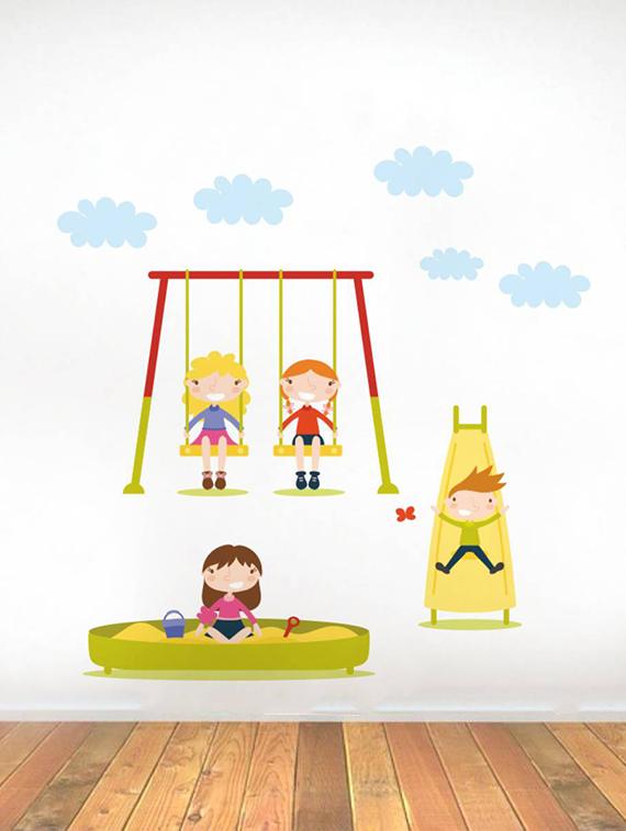 Rawpockets Wall Decals ' Kids Play Area ' Wall stickers (PVC Vinyl) Multicolour - 15733766 - Zoom Image - 1