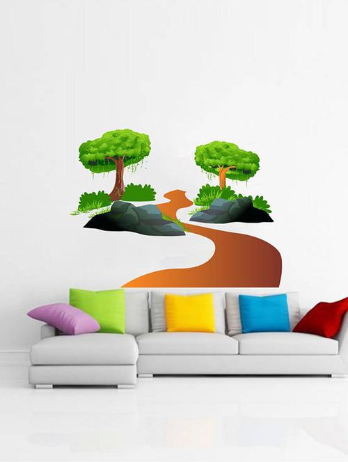 Rawpockets Wall Decals ' Way to Jungle ' Wall stickers (PVC Vinyl) Multicolour - 15733767 - Standard Image - 1