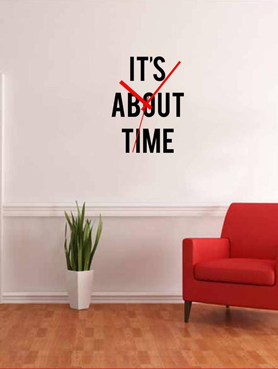 Rawpockets Wall Decals ' Its About time ' Wall stickers (PVC Vinyl) Multicolour - 15733771 - Zoom Image - 1