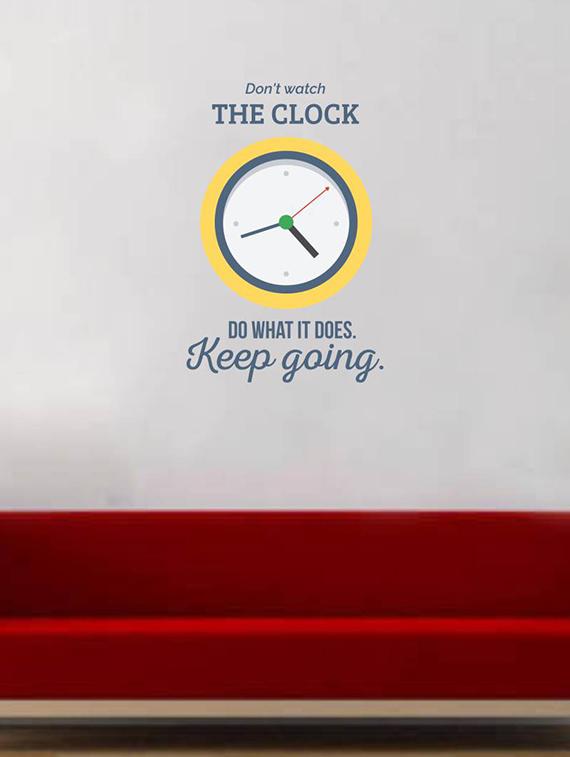Rawpockets Wall Decals ' Keep Going Quote ' Wall stickers (PVC Vinyl) Multicolour - 15733782 - Zoom Image - 1