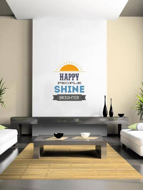 rawpockets wall decals ' happe people quote ' wall stickers (pvc vinyl) multicolour - 15733783 - Very Small Image - 1