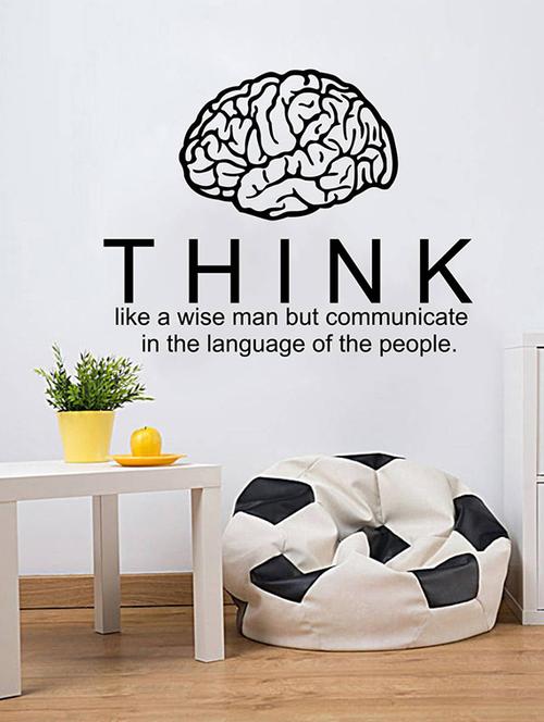 Rawpockets Wall Decals ' Think Quote ' Wall stickers (PVC Vinyl) Multicolour - 15733786 - Standard Image - 1