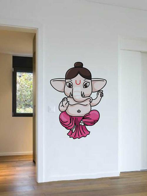 Rawpockets Wall Decals ' God Baby Ganesha ' Wall stickers (PVC Vinyl) Multicolour - 15733788 - Standard Image - 1