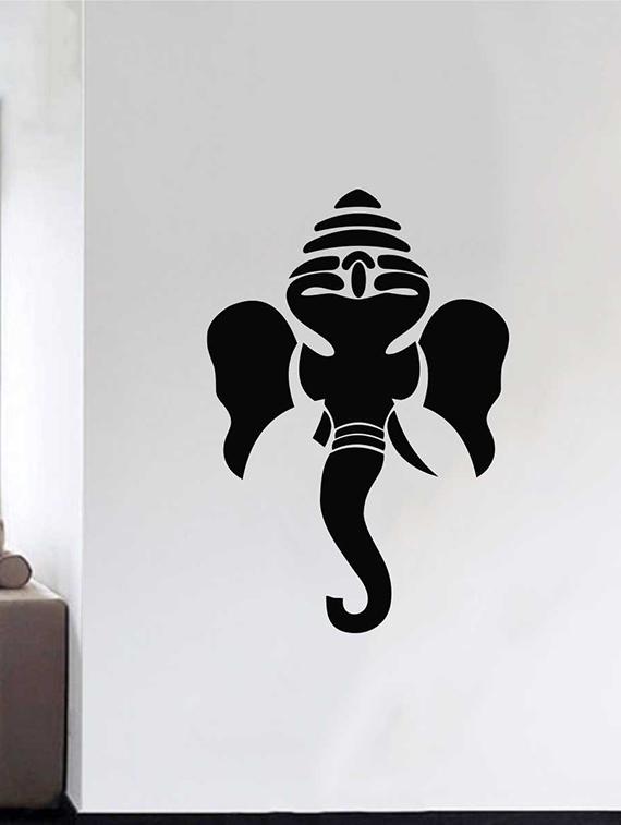 Rawpockets Wall Decals ' God Ganesha Logo ' Wall stickers (PVC Vinyl) Multicolour - 15733792 - Zoom Image - 1
