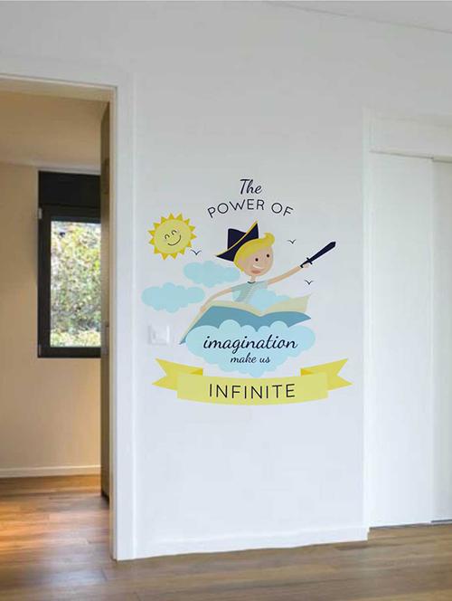 Rawpockets Wall Decals ' Power of Imagination Quote ' Wall stickers (PVC Vinyl) Multicolour - 15733794 - Standard Image - 1
