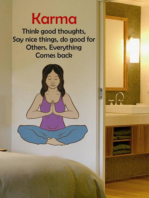 Rawpockets Wall Decals ' Power of Karma ' Wall stickers (PVC Vinyl) Multicolour - 15733798 - Standard Image - 1