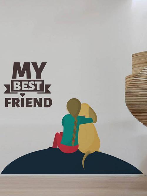 Rawpockets Wall Decals ' Best Friend - Doggie ' Wall stickers (PVC Vinyl) Multicolour - 15733799 - Standard Image - 1