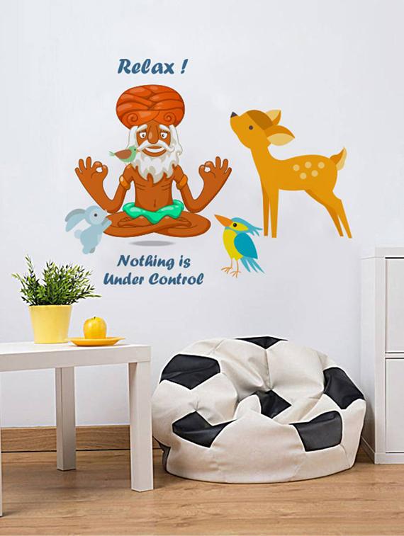 Rawpockets Wall Decals ' Relax - Nothinng under Control ' Wall stickers (PVC Vinyl) Multicolour - 15733803 - Zoom Image - 1