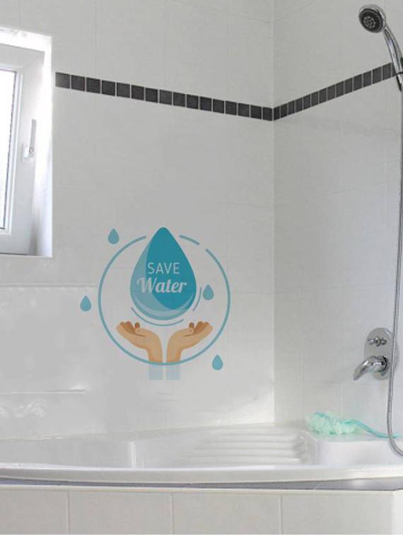 Rawpockets Wall Decals ' Save the Water ' Wall stickers (PVC Vinyl) Multicolour - 15733807 - Zoom Image - 1