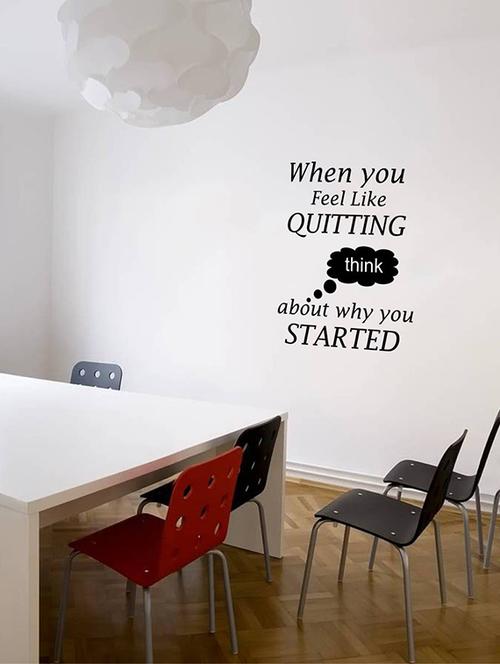 rawpockets wall decals ' quote about think ' wall stickers (pvc vinyl) multicolour - 15733817 - Very Small Image - 1